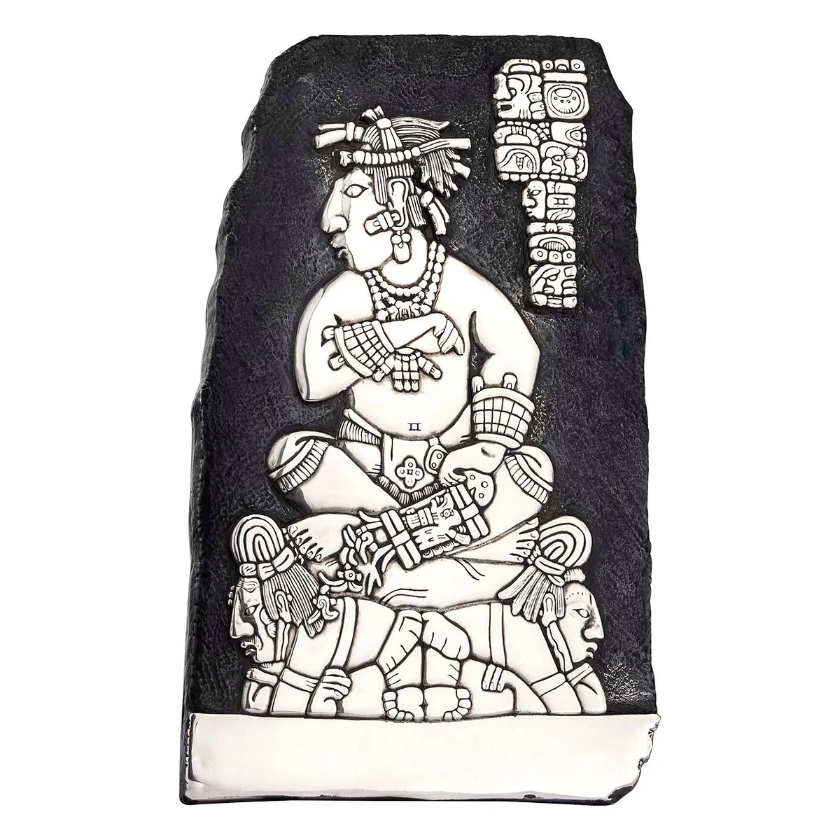 Mayan King Subordination Silver Relief by Dargenta