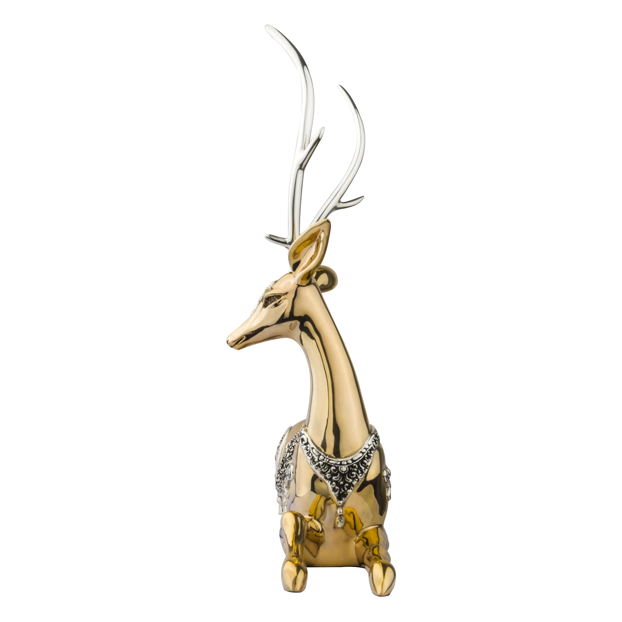 Young Mother Thai Gold Deer Statue