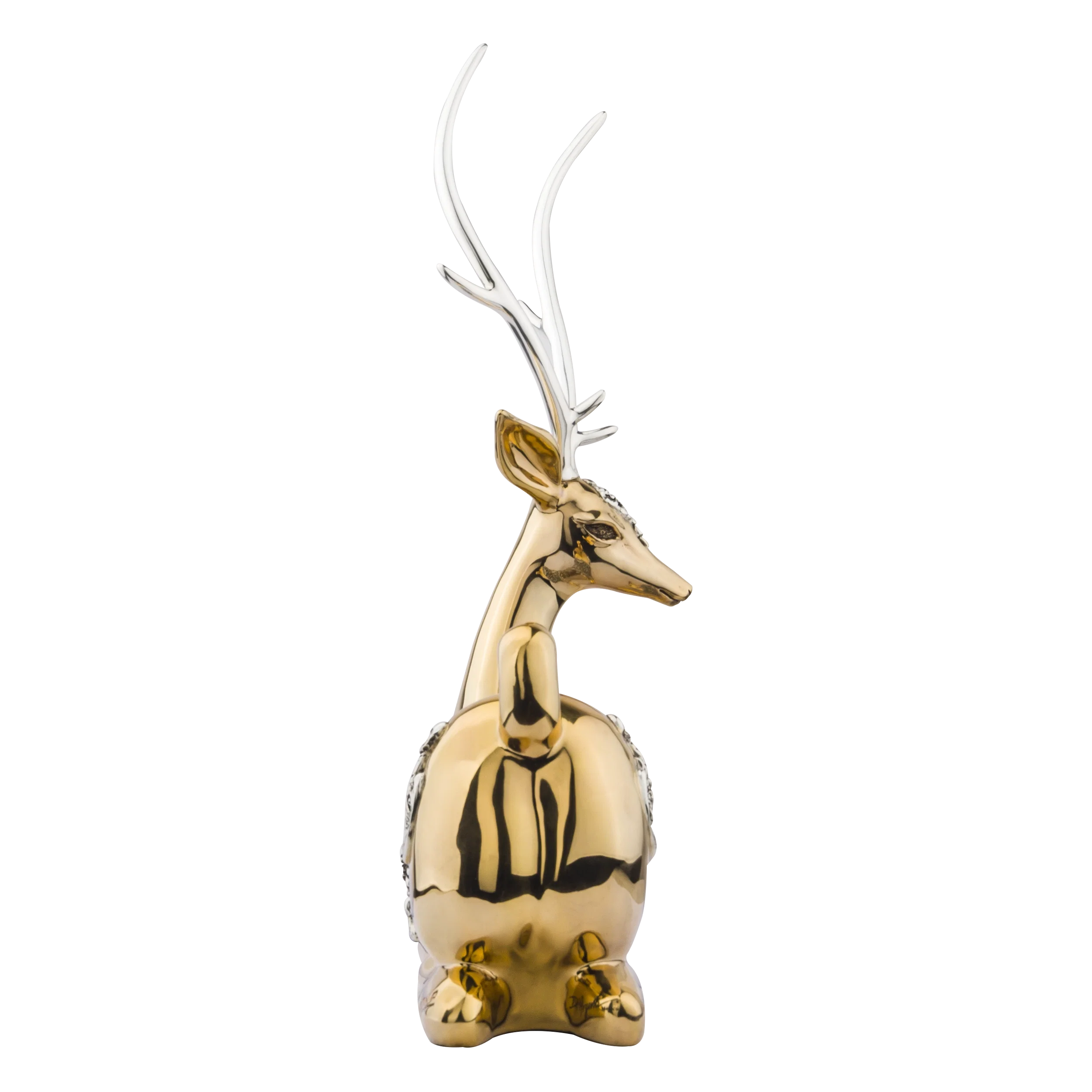 Young Mother Thai Gold Deer Statue