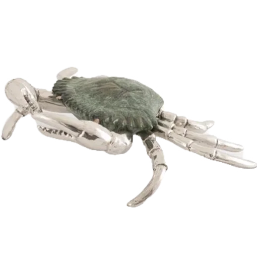 Silver Blue Crab Statue by Dargenta