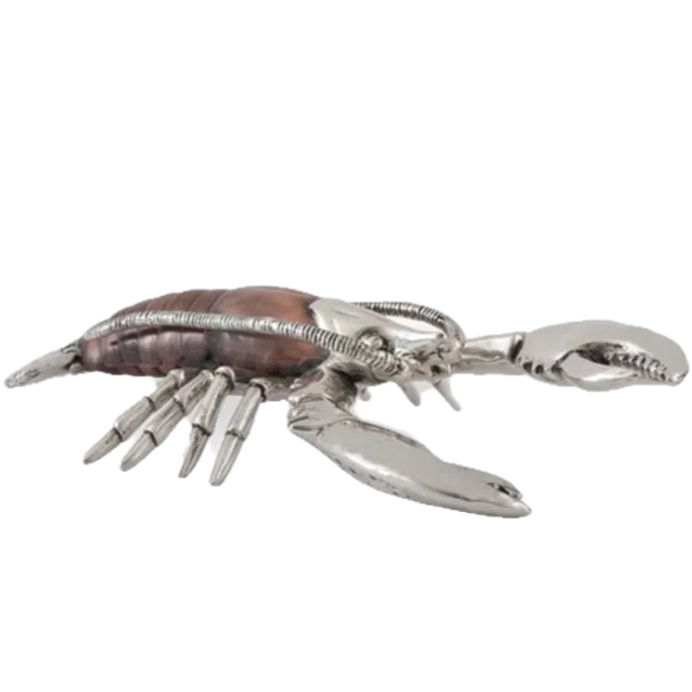 Silver Maine Lobster Statue by Dargenta