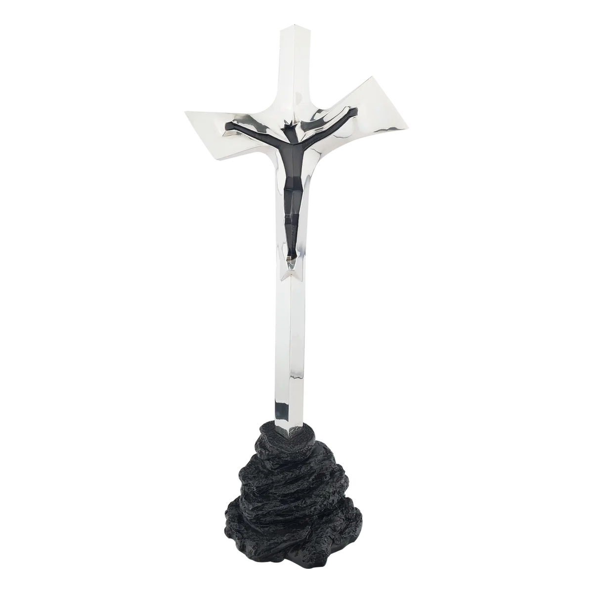 Silver Cross on a Rock by Dargenta