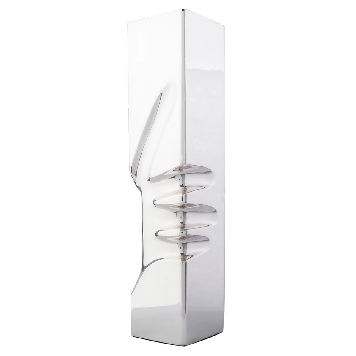 Attached Prism Silver Candle Holder by Dargenta