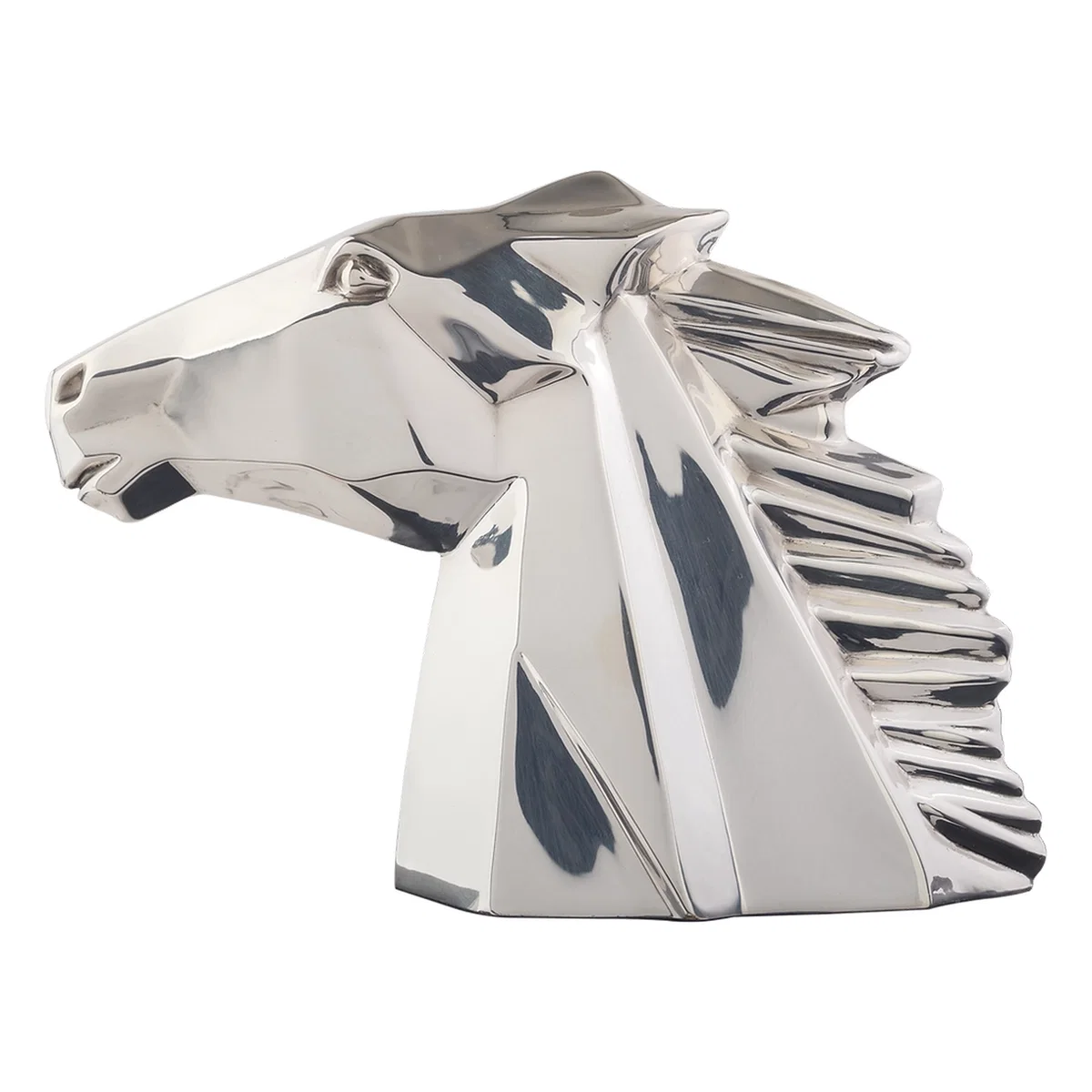 Silver Horse Head Figurine by Dargenta