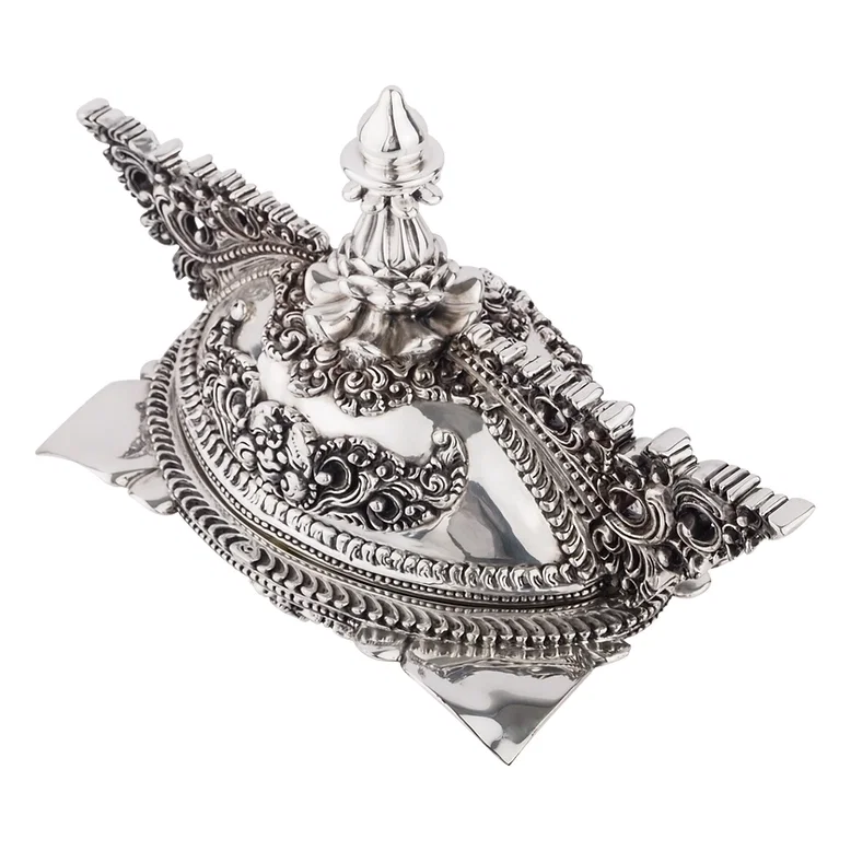 Large Oval Imperial Silver Jewelry Box