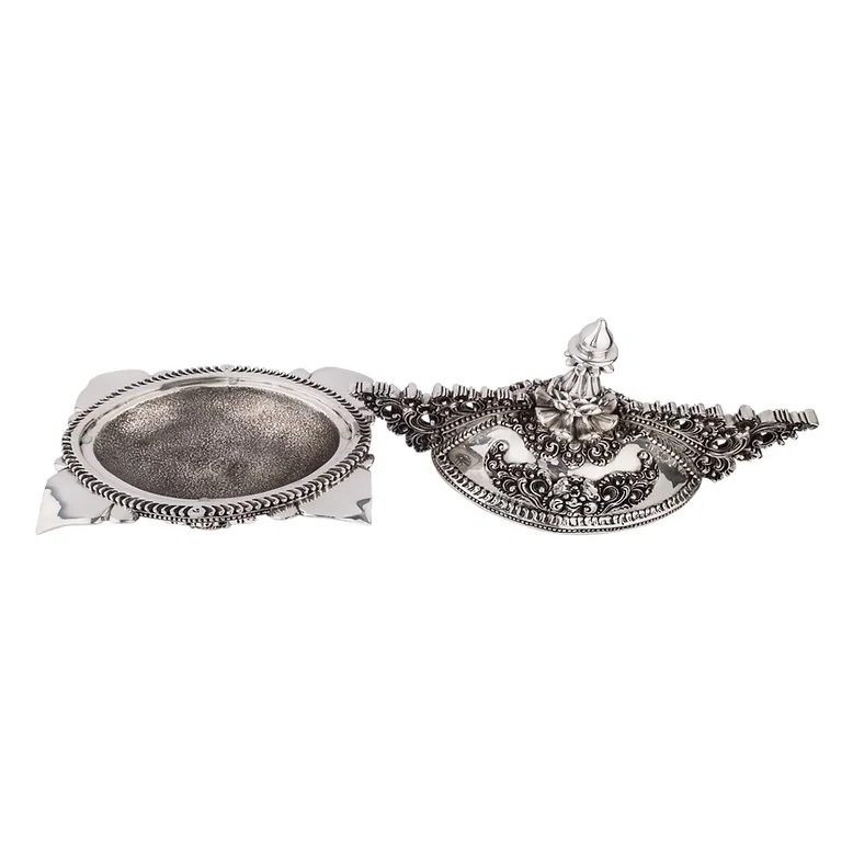 Large Oval Imperial Silver Jewelry Box