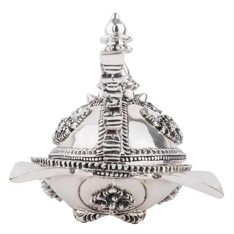 Large Oval Imperial Silver Jewelry Box