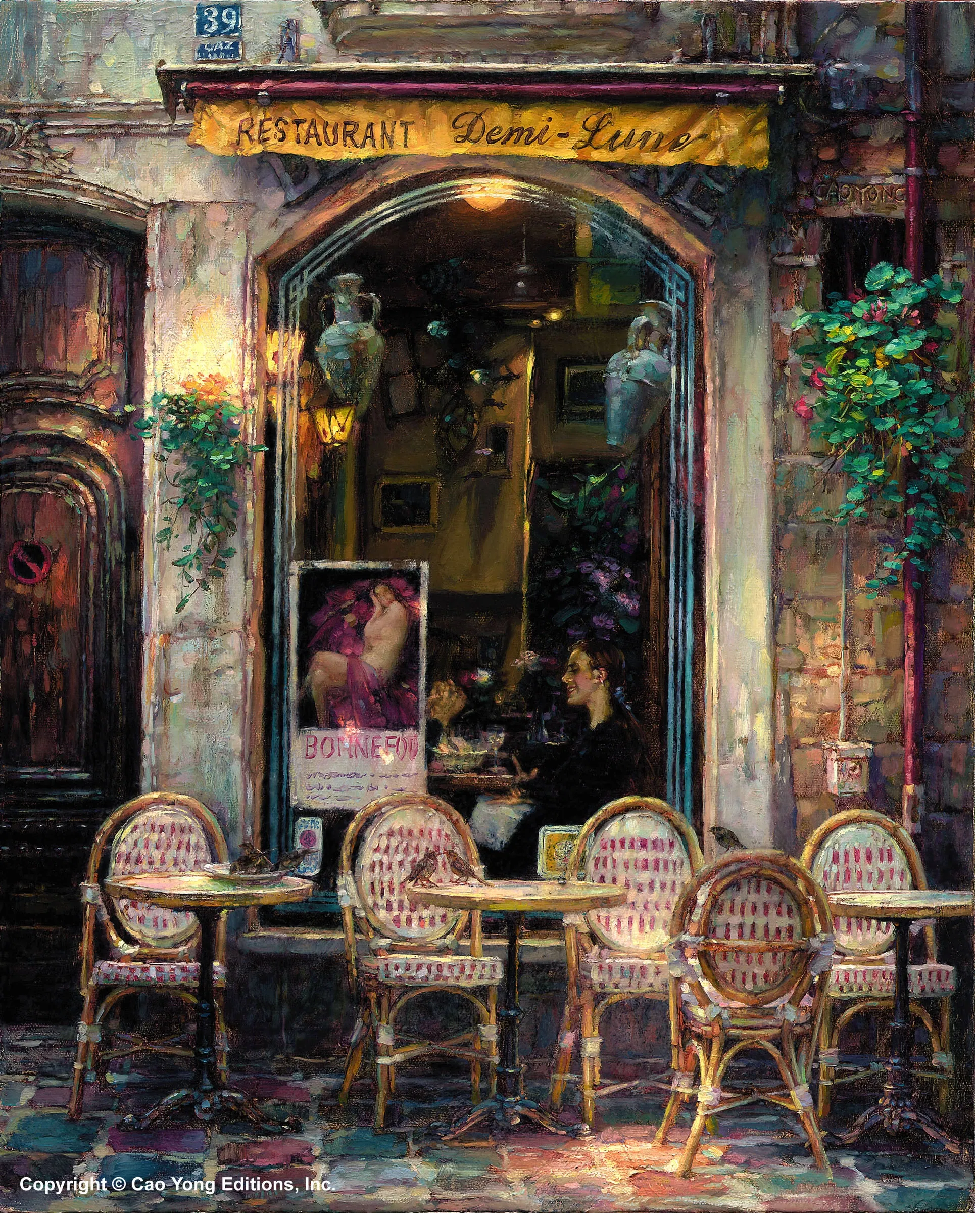 Demi Lune Artist Proof by Cao Yong — Giclee On Canvas Artist Proof The Paris Series