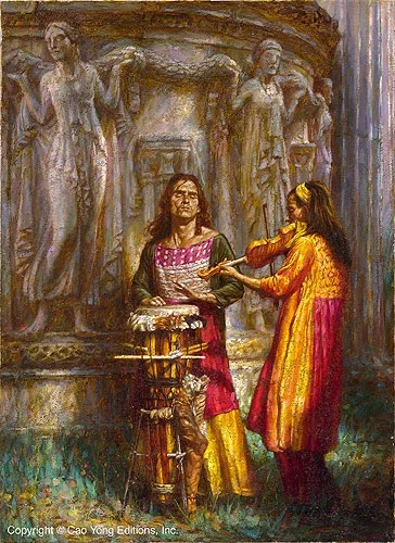 Drum Beating Artist Proof by Cao Yong — .