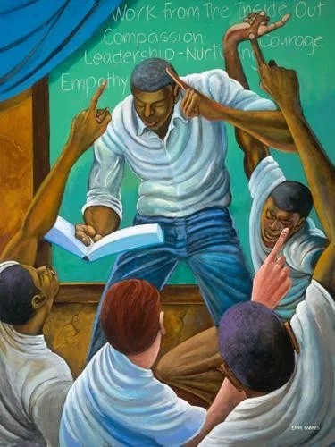 Each One, Teach One by Ernie Barnes — Giclee On Paper