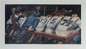 Ernie Barnes - The Bench Signed And Numbered Limited Edition