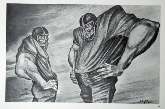Ernie Barnes - Two Linemen