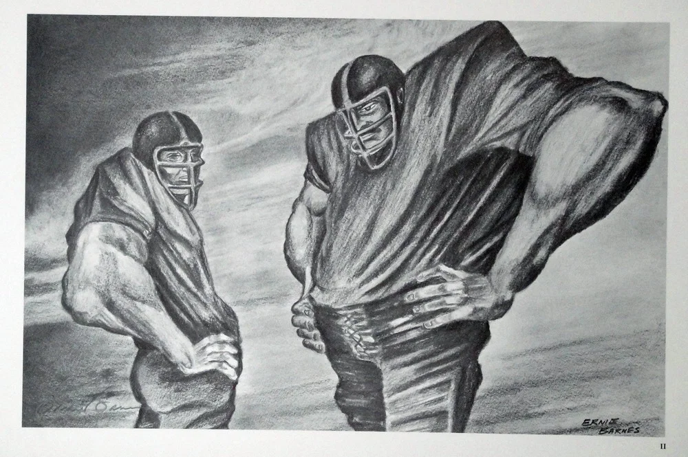 Two Linemen by Ernie Barnes — Lithograph
