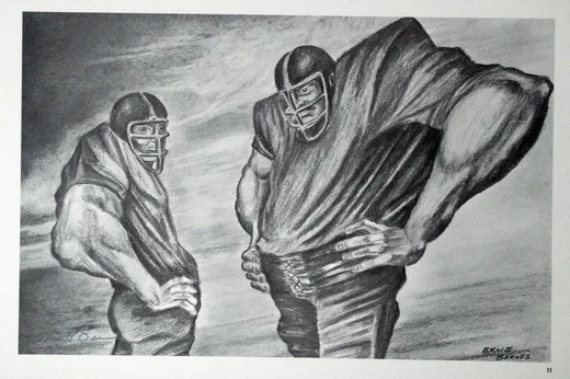 Two Linemen by Ernie Barnes