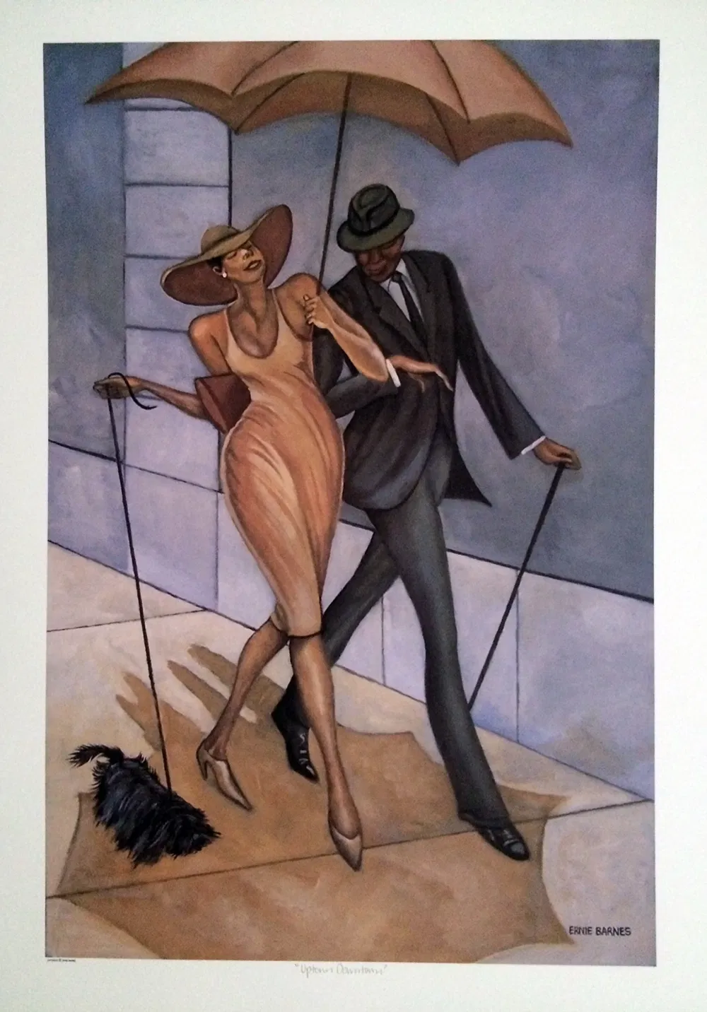 アーニーバーンズ　アップタウンダウンタウン Uptown, Downtown by Ernie Barnes | African American Art by