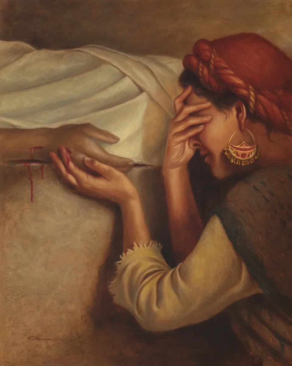 For Me He Bled and Died by Esther Hiilani Candari — Giclee On Canvas