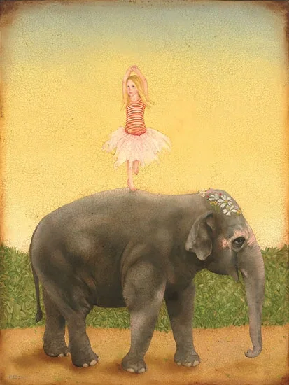 Pirouettes And Pachyderms Limited Edition Canvas by Emily McPhie