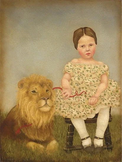 Serena And Her Lion Limited Edition Canvas by Emily McPhie