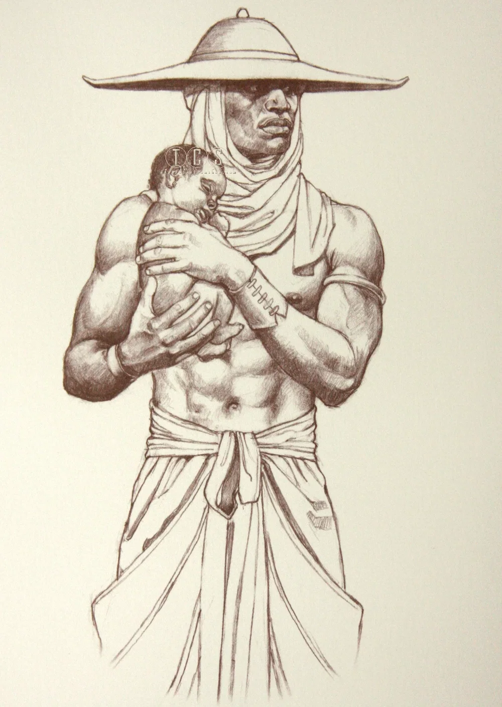 The Protector Greeting Cards (6 pack) by Ebony Visions