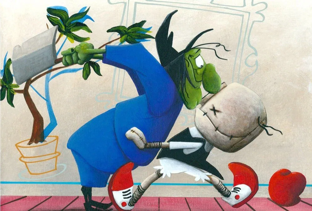 Close Your Eyes I Have a Surprise by Fabio Napoleoni — Giclee On Canvas