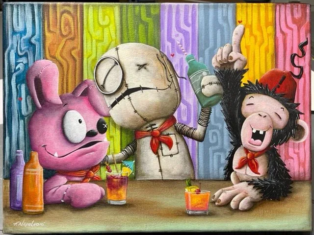 Storytellers Happy Hours by Fabio Napoleoni — Giclee On Canvas