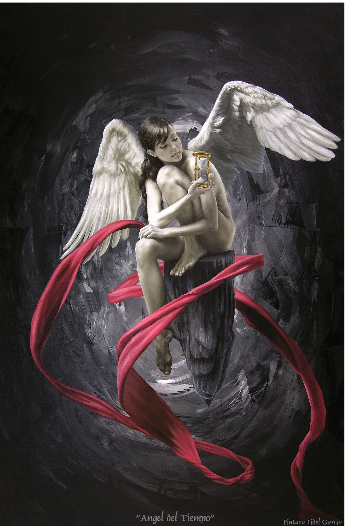 ANGEL OF TIME - ANGEL DEL TIEMPO by Fidel Garcia — Giclee On Canvas