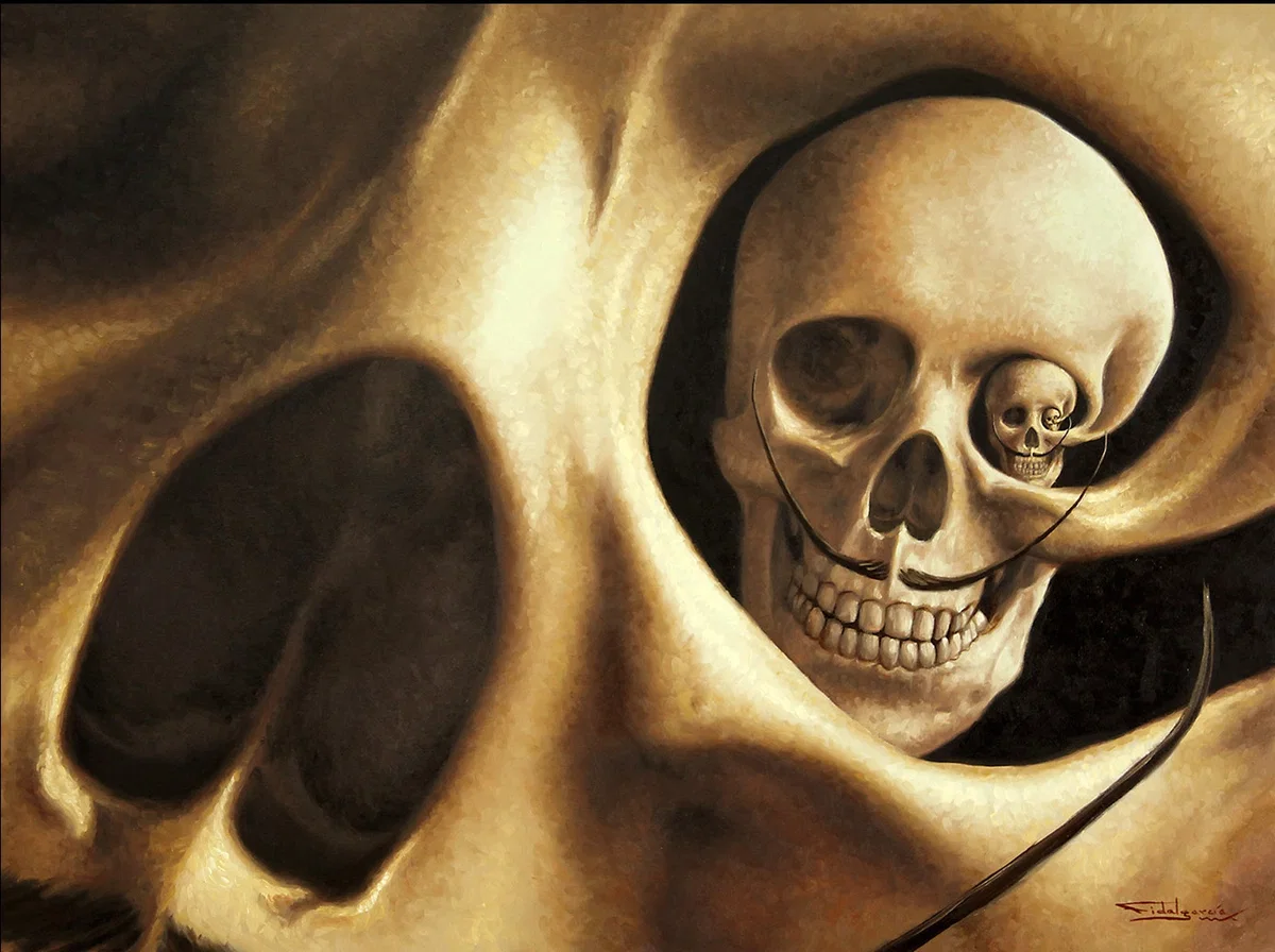 TZOMPANTLI OF DALI - TZOMPANTLI DE DALI by Fidel Garcia — Giclee On Canvas
