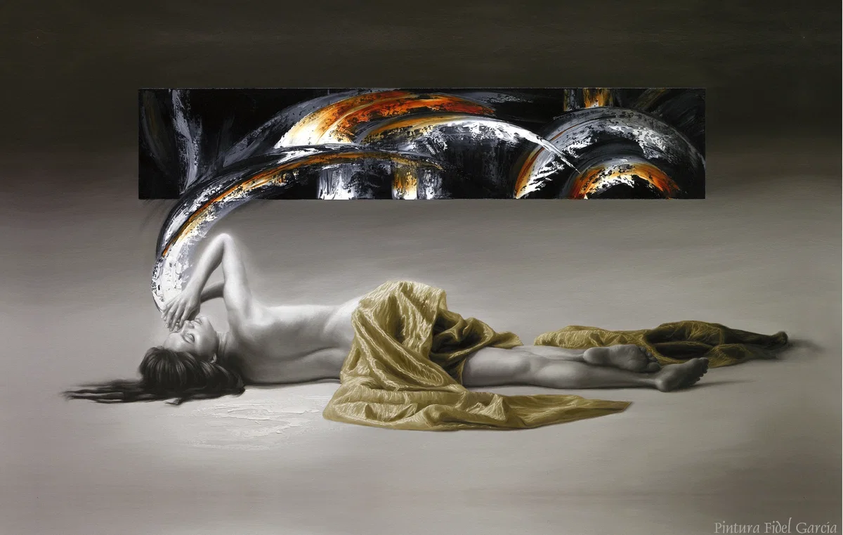 HOLDING MY SOUL - ATRAPANDO MI ALMA by Fidel Garcia — Giclee On Canvas