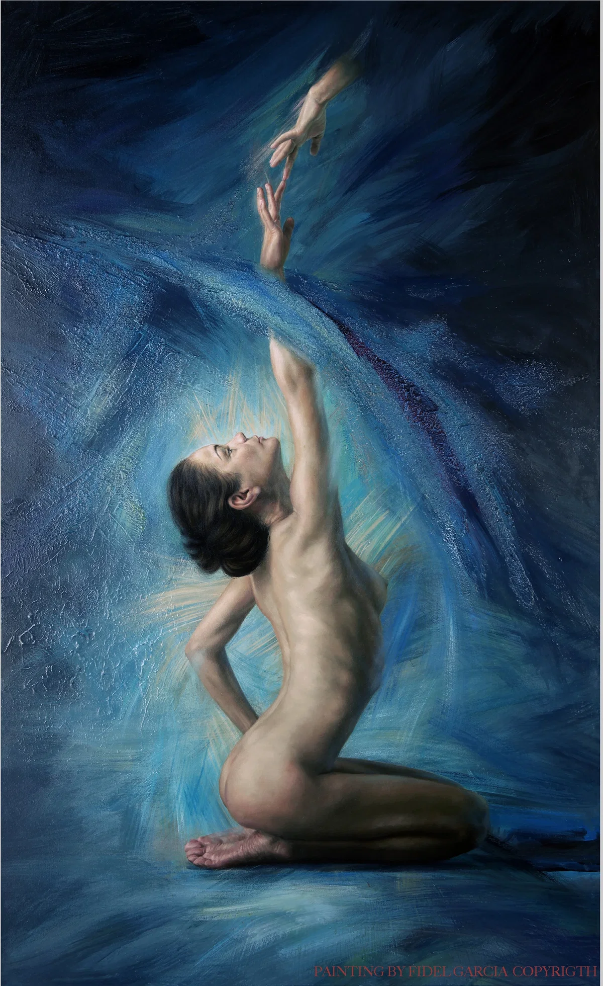 PASS THROUGH THE VEIL - ATRAVESAR EL VELO by Fidel Garcia — Giclee On Canvas