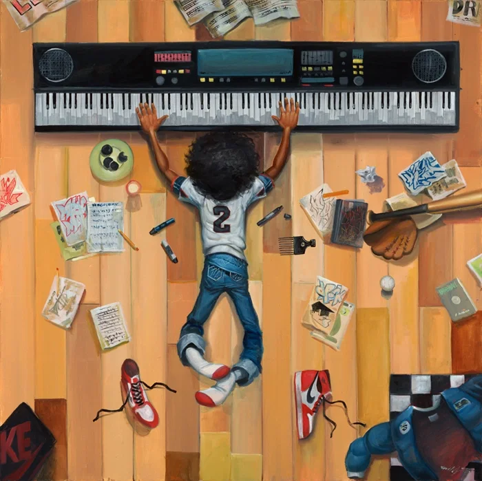 LITTLE HIP HOP REMARQUE by Frank Morrison — Giclee On Canvas