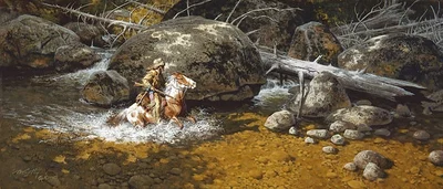 Covering His Trail SMALLWORK EDITION ON by Frank McCarthy