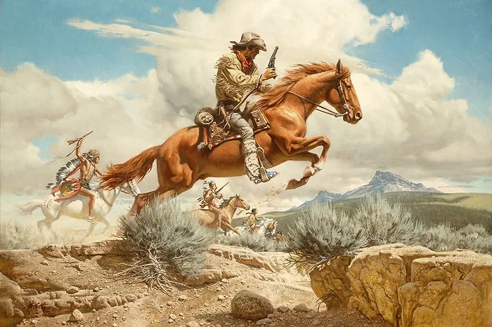 Pony Express ANNIVERSARY EDITION ON by Frank McCarthy — Canvas