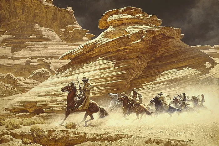 Dust Stained Posse ANNIVERSARY EDITION ON by Frank McCarthy — Canvas