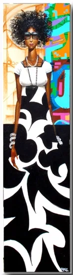 Black White And Beautiful Canvas Giclee Artist Proof by Frank Morrison