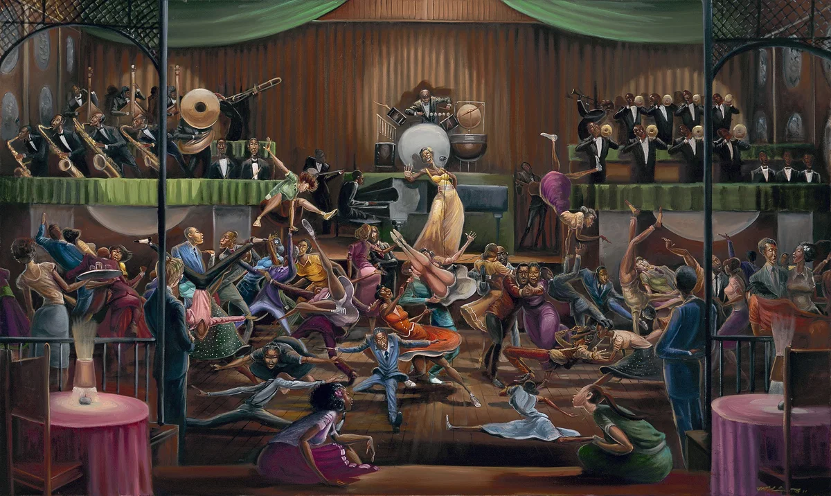Hop Skip And Jumping Giclee Remarque On Canvas by Frank Morrison