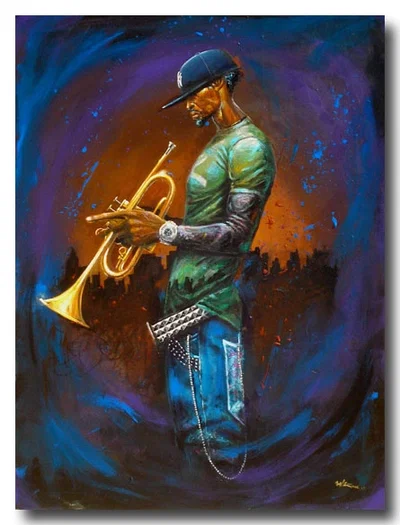Blue Notes Remarque by Frank Morrison