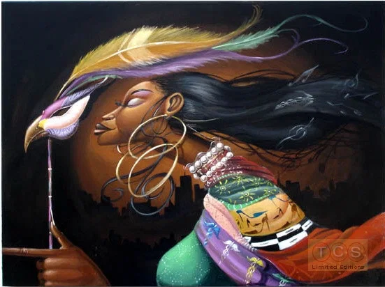 Sista Behind The Mask Artist Proof by Frank Morrison — Lithograph