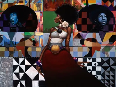 Frank Morrison - On The Shoulders Of Queens Hand Painted Remarque