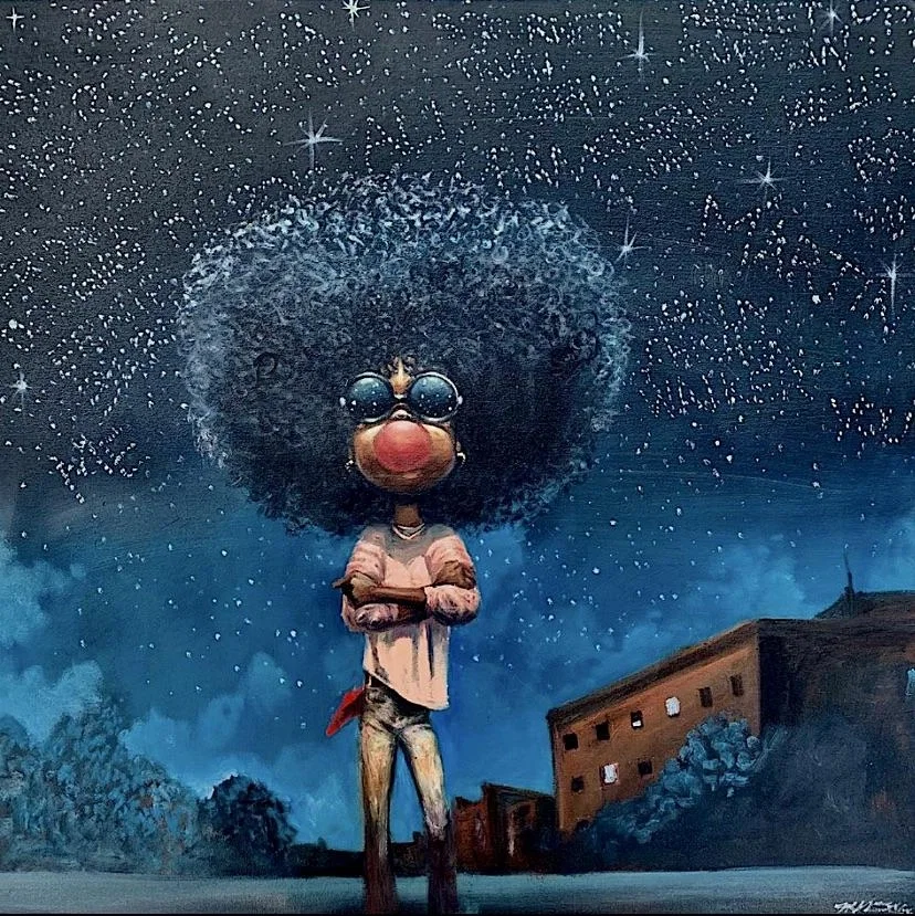 Super Stars Remarque by Frank Morrison — Giclee On Canvas
