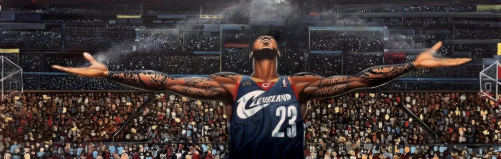 THE RETURN OF THE KING LEBRON JAMES by Frank Morrison — Giclee On Canvas