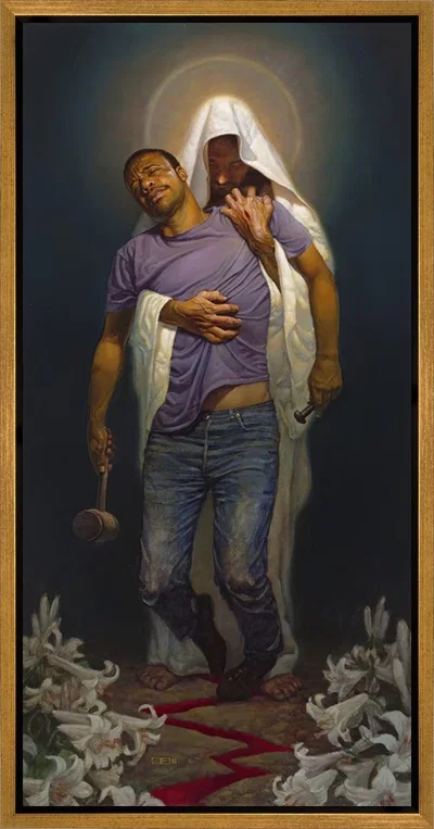 Forgiven Gold Float Frame by Thomas Blackshear II