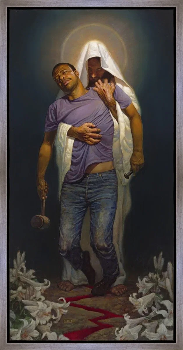 Forgiven Silver Float Frame by Thomas Blackshear II — Giclee On Canvas