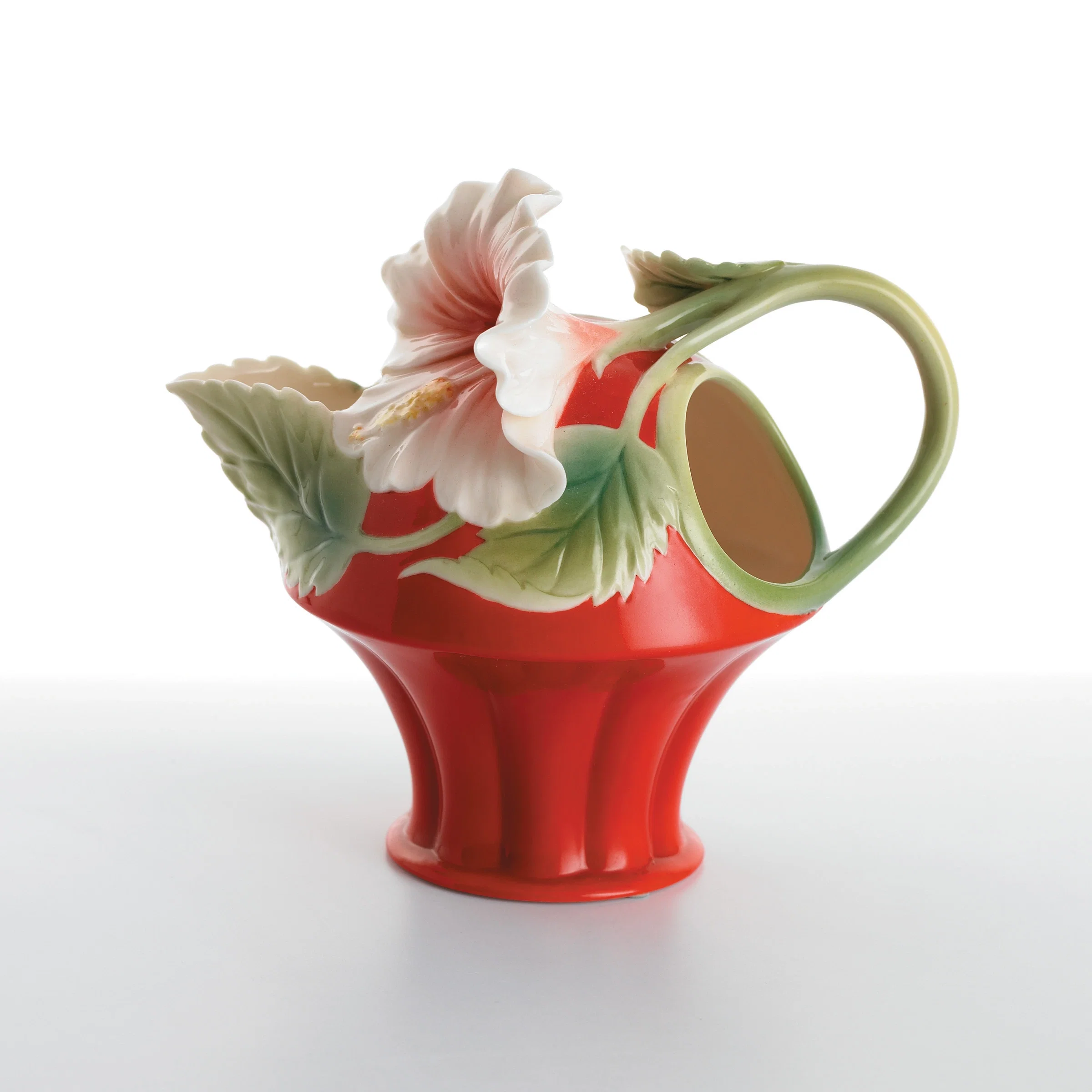 Island Beauty hibiscus flower creamer by Franz Porcelain — Fine Porcelain