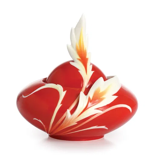 Phoenix in Flight bird sugar jar by Franz Porcelain