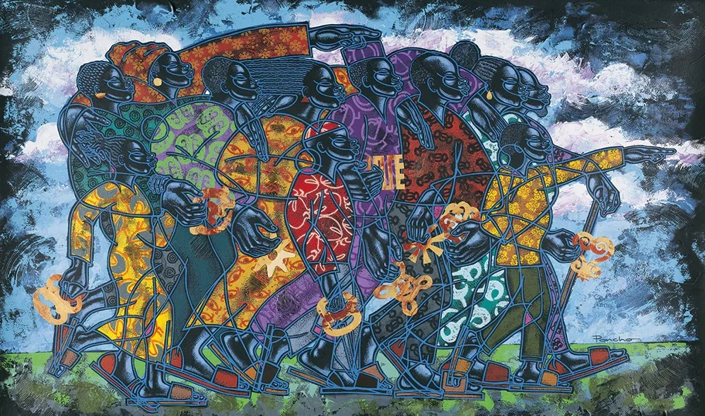 Following The Path by Larry Poncho Brown — Offset Lithograph