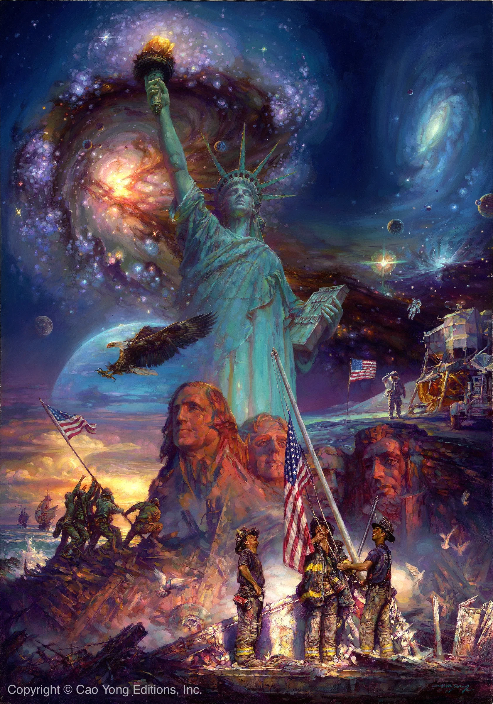 Freedom by Cao Yong — Giclee On Canvas The Grand American Series