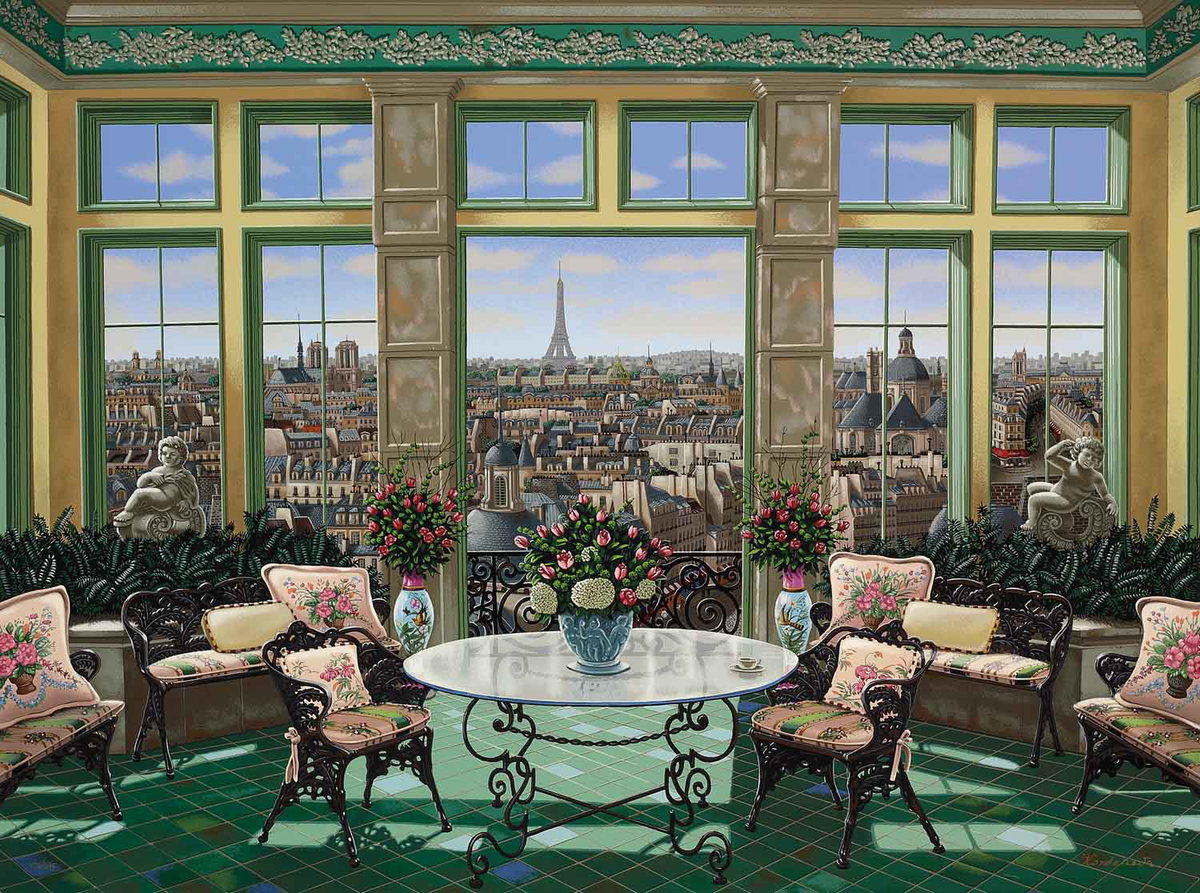Room with a View, 2005 by Liudmila Kondakova — hand-signed serigraph on gesso board
