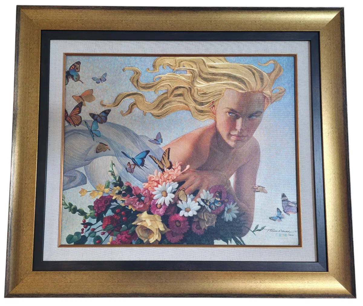 Golden Breeze Framed Anniversary Edition by Thomas Blackshear — Giclee On Canvas
