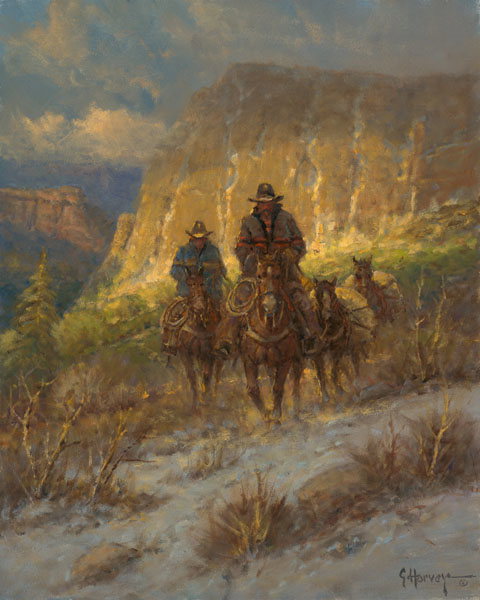Soft Canyon Light by G. Harvey by G Harvey — Giclee on Canvas