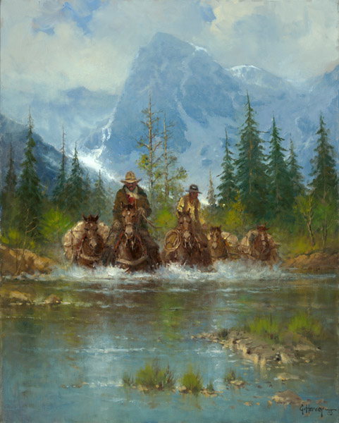 Land of the Tetons by G. Harvey by G Harvey — Giclee on Canvas